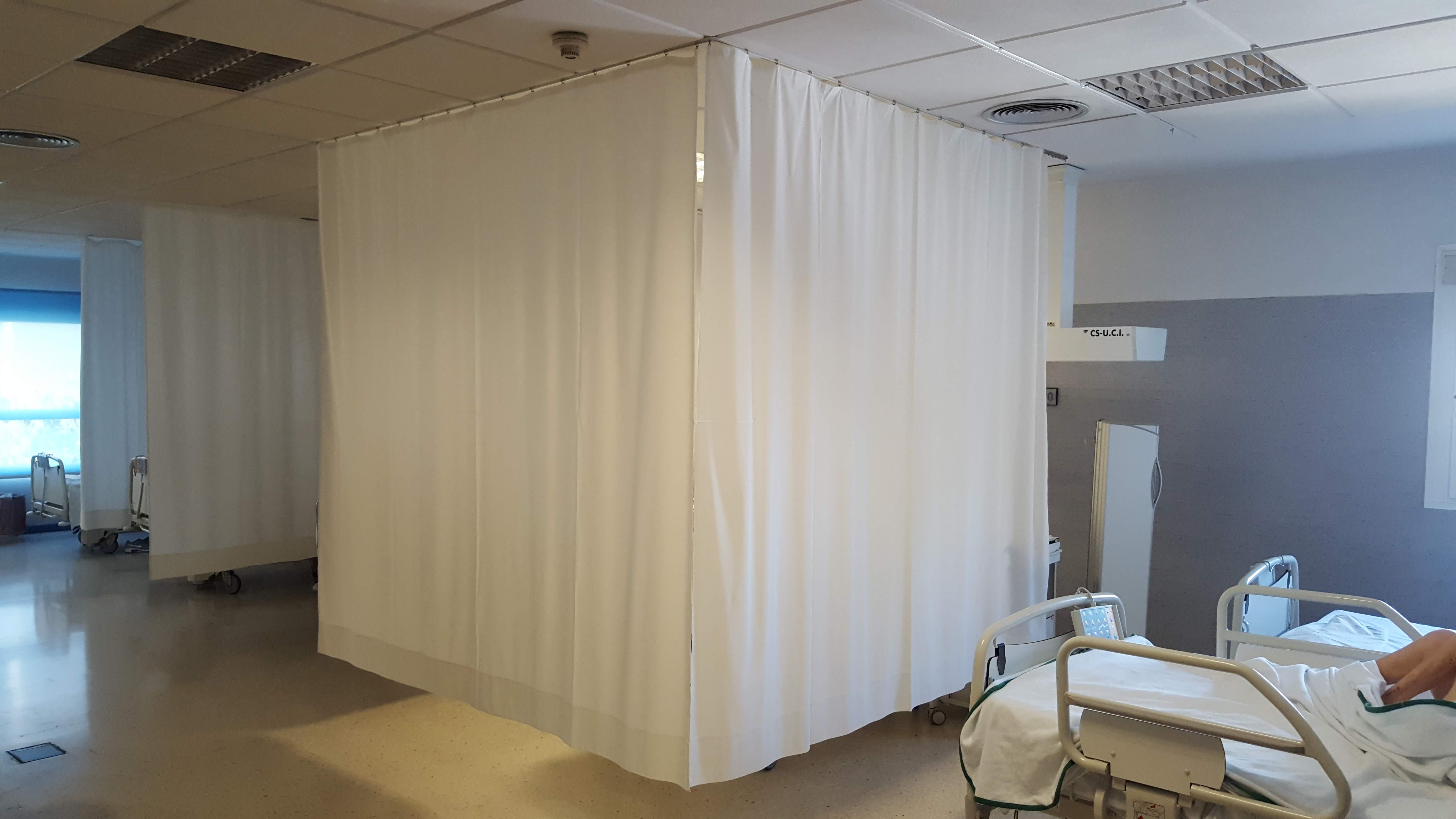 Cortinas ingnifugas antibacterianas Hospital Clinicas Intimidad